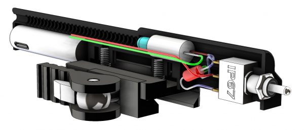 image showing a part section of the SGS-300 LED Sight for Picatinny Rail